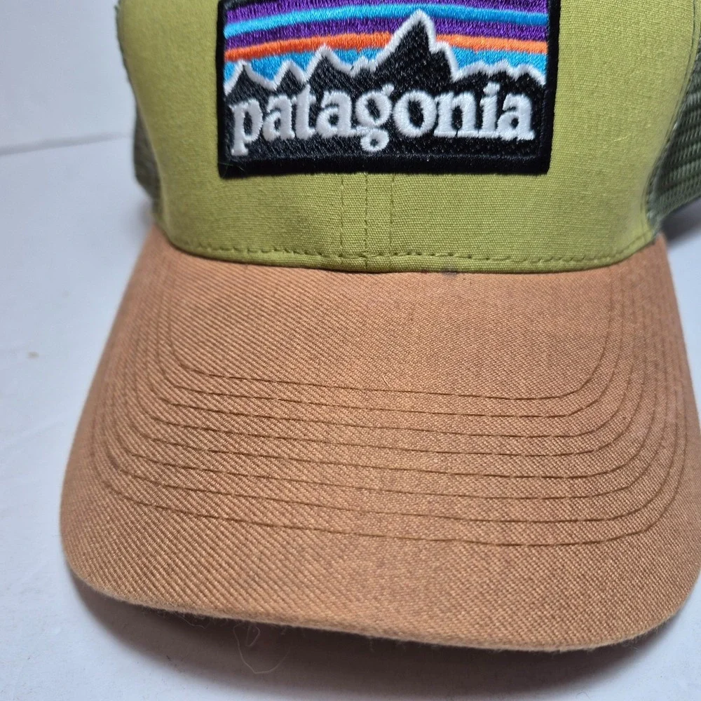 Patagonia Airfarer Hat Cap Snapback Trucker Brown Green Unisex Adult Hiking